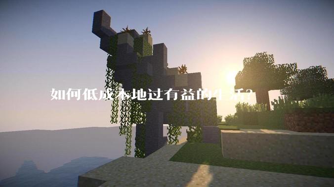 如何低成本地过有益的生活？